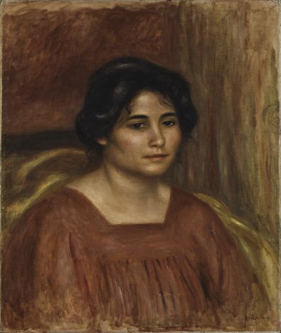 Gabrielle in a Red Dress by Pierre Auguste Renoir